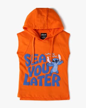 yousta Boys Disney Stitch Regular Fit Hooded T-Shirt-picture-40