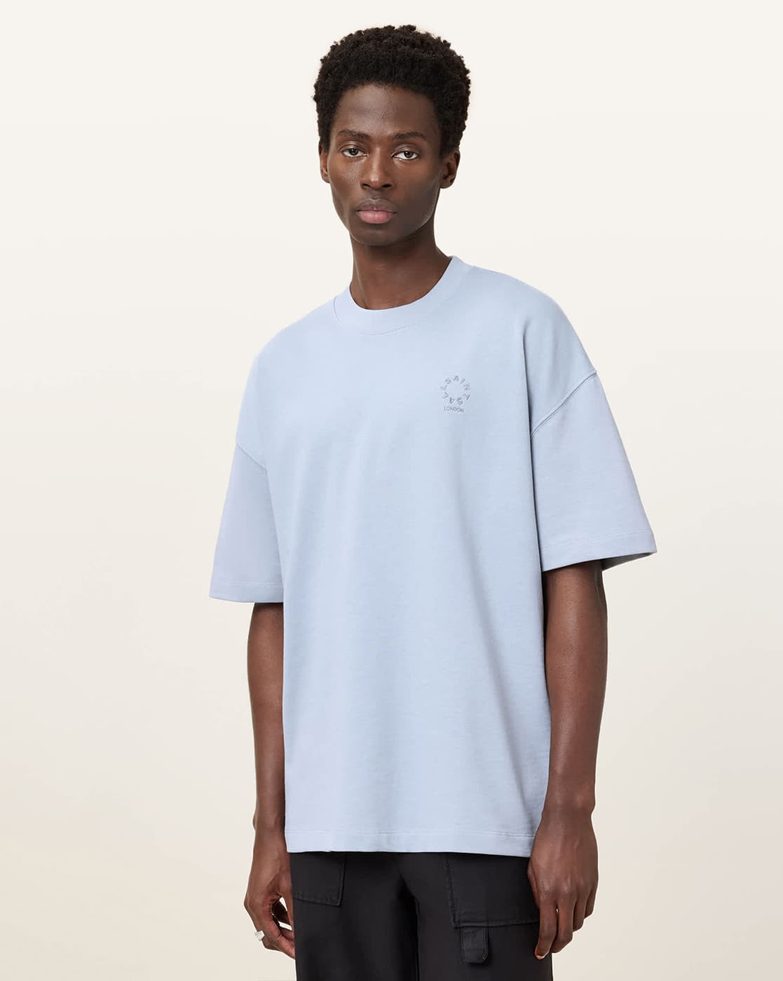 【4枚セット】ALLSAINTS ポロシャツ/Tシャツ Buy ALL SAINTS Haven Ss Crew | willow blue Color Men | AJIO LUXE