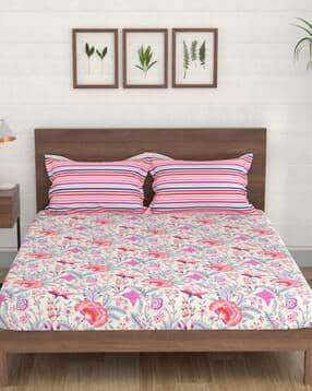 portico Morning Glory Cotton Bedsheet-picture-50
