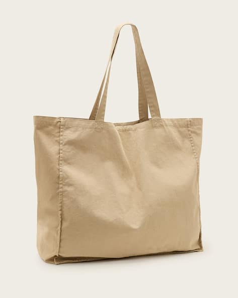 Buy ALL SAINTS Large Biggy Tote Bag | Khaki Color Men | AJIO LUXE