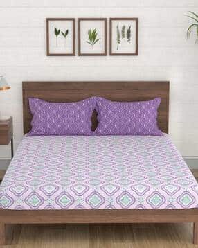 portico Morning Glory Cotton Fitted Bedsheet-picture-29