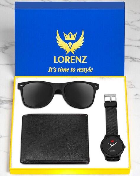 LORENZ CM-2041SN-WL-01 Analogue Watch with Wallet & Sunglasses