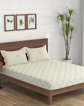 portico Morning Glory Cotton Bedsheet-picture-13