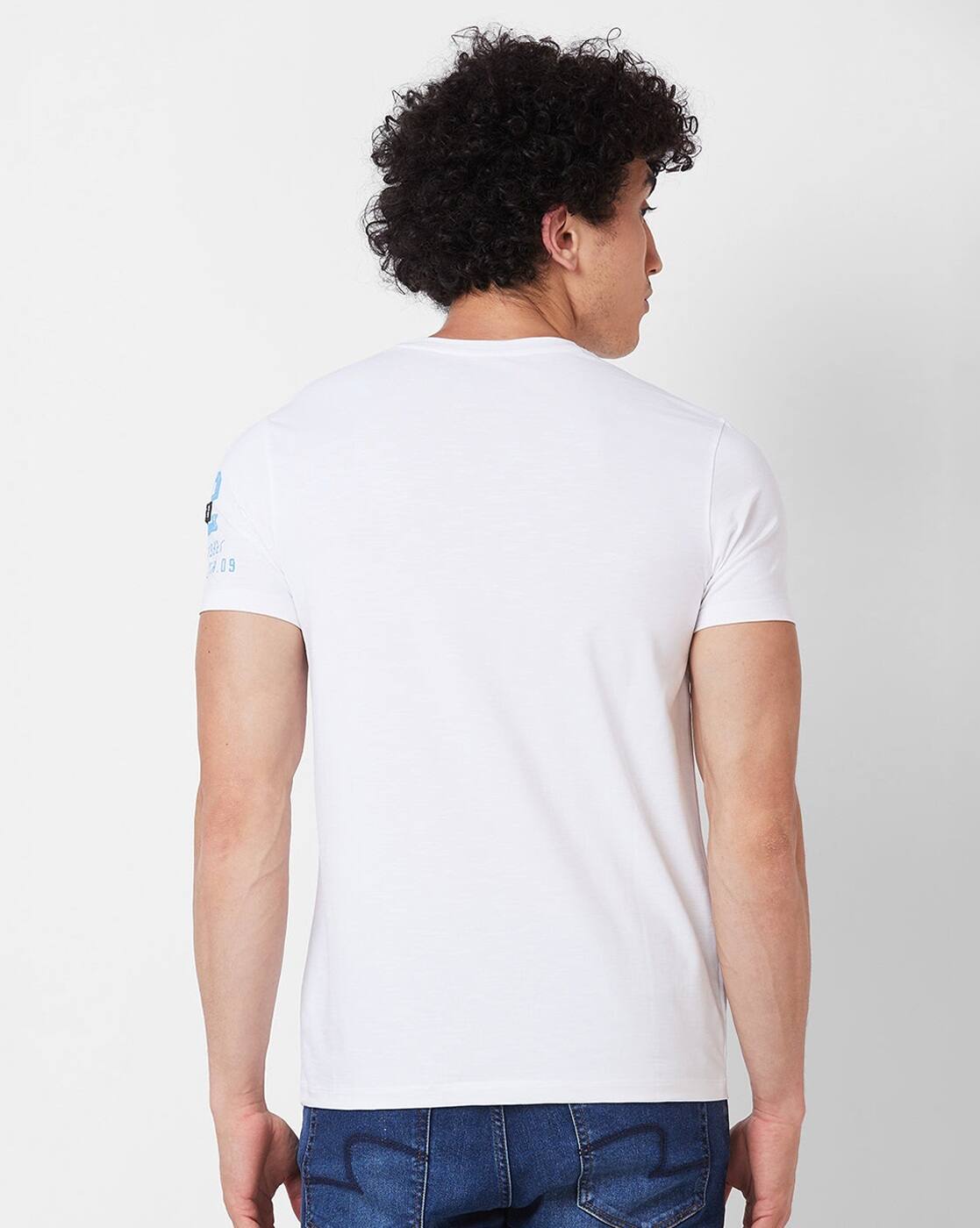 Buy White Tshirts for Men by SPYKAR Online | Ajio.com