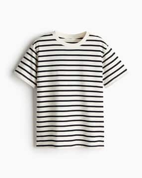 buda jeans co Women Striped Oversized Fit Crew-Neck T-Shirt -picture-50