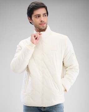 Men Regular Fit Zip-Front Puffer Jacket-image-17