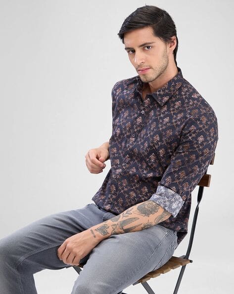 SPYKAR Men Printed Slim Fit Shirt