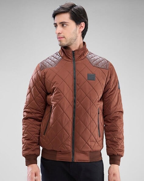 SPYKAR Men Quilted Regular Fit Bomber Jacket
