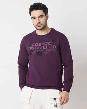 spykar Men Typographic Print Regular Fit Sweatshirt-picture-15