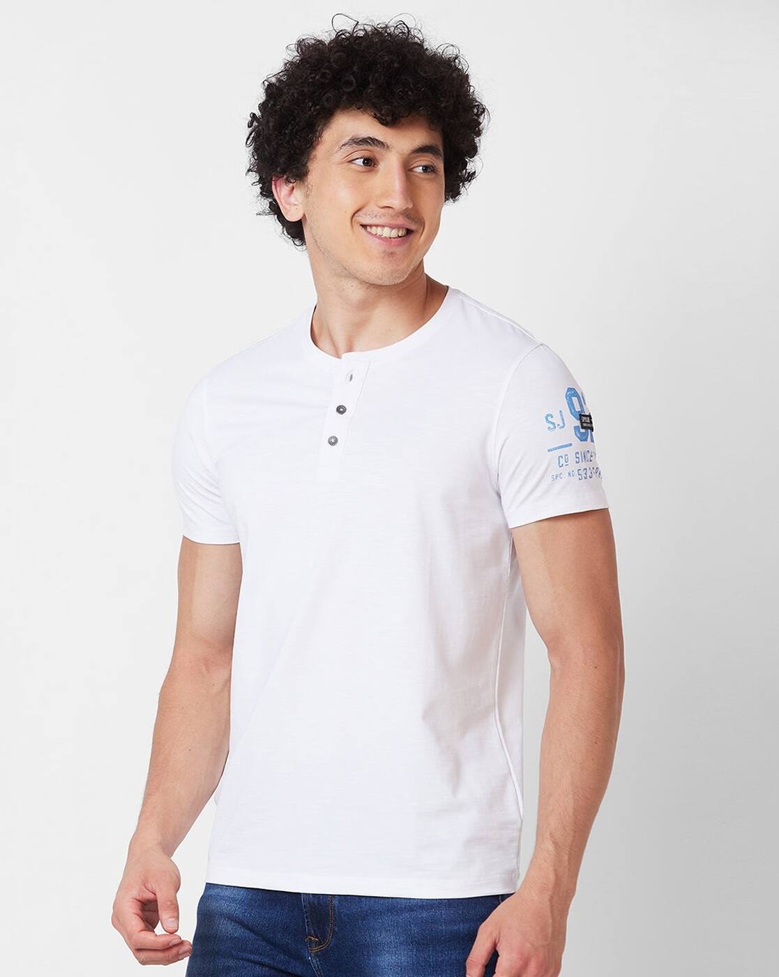 Buy White Tshirts for Men by SPYKAR Online | Ajio.com