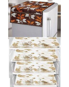 revexo Set of 4 Printed Fridge Mats with Top Cover-picture-31