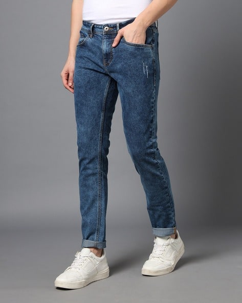 Being Men Mid-Wash Distressed Slim Fit Jeans