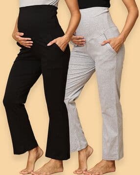 the mom store Women Pack of 2 Snuggle Fit Maternity Trackpants-picture-16