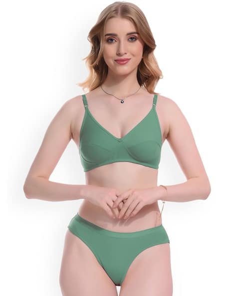 CUMSIN Cotton Bra & Panties Set