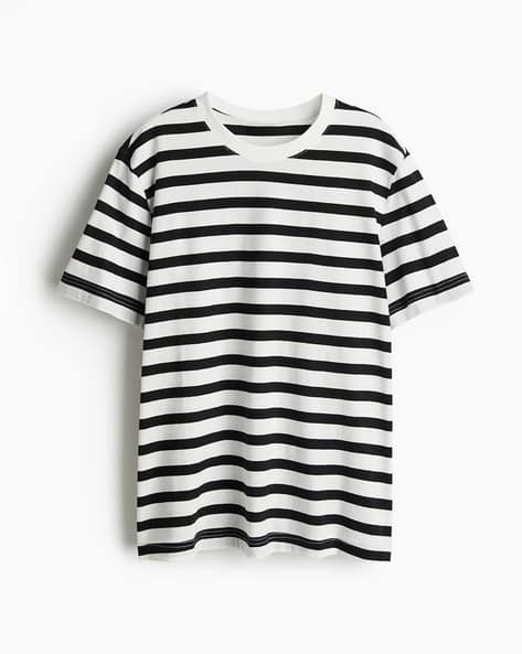Buda Jeans Co Women Oversized Fit Stripes T-Shirt