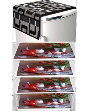 revexo Set of 5 Printed Fridge Mats with Top Cover-picture-40