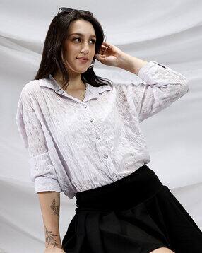 pinacolada  Women Relaxed Fit Spread Collar Shirt-picture-22