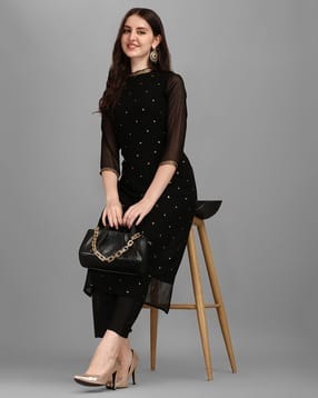 nyrika Women Round-Neck Straight Kurta Set-picture-14