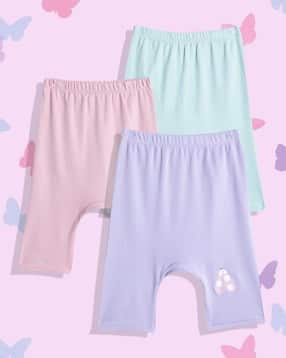 mothercare Girls Pack of 3 Printed Cotton Diaper Pants-picture-36