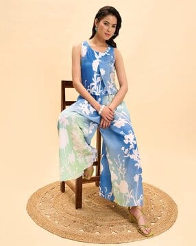 marigold lane Women Floral Satin 2-Piece Sets-picture-11