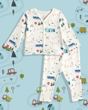 mothercare Unisex Landscape Print 2 - Piece Pyjama Set-picture-50