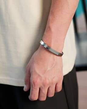 french accent  Men Silver-Plated Bracelet-picture-30