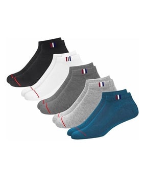 trazo Women Pack of 5 Striped Ankle-Length Socks-picture-1