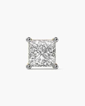 moena Men Yellow Gold Lab Grown Diamond Regal Princess Cut Stud Earrings-picture-16