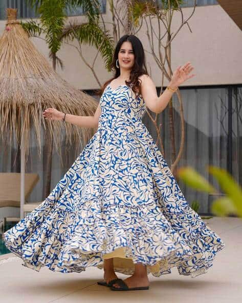 Buy Blue Dresses Gowns for Women by Nyrika Online