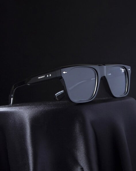 Resist Eyewear Men Full-Rim Wayfarers SHAWN BLACK CLE