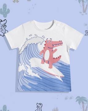 Graphic Print Regular Fit Round-Neck T-Shirt-image-16