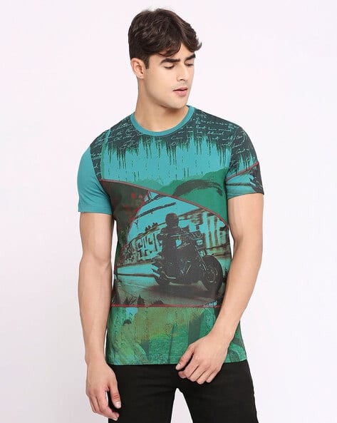 Being Human Men Printed Slim Fit Crew-Neck T-Shirt