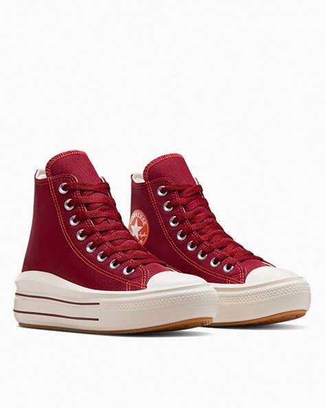 Red Hi Top Platform Sneakers Shop Converse Women Chuck Taylor All