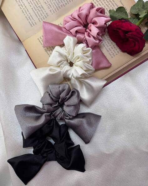 Women Set of Satin Bow Scrunchies