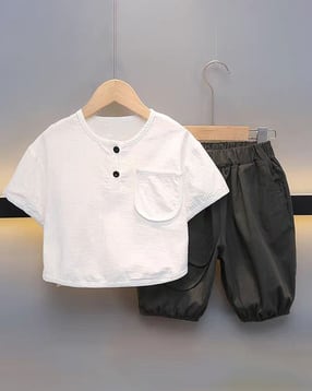 fastdeal x ag Boys Patterned Shirt & Shorts Set-picture-38