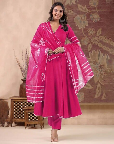 ANNI DESIGNER Women Lace Anarkali Kurta Set