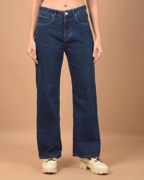 crimsoune club Washed Wide Jeans with Insert Pockets-picture-15