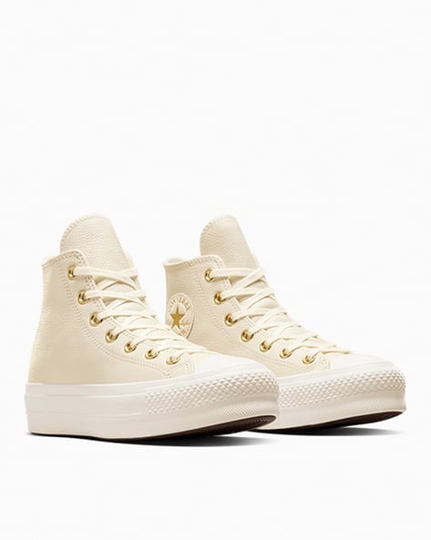 Women Chuck Taylor All Star Lift Platform Gold High Top Sneakers