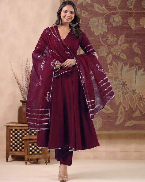 ANNI DESIGNER Women Lace Anarkali Kurta Set
