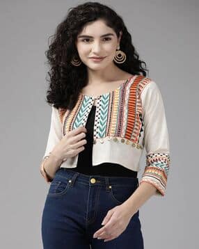 leia Women Embroidered Regular Fit Jacket-picture-11