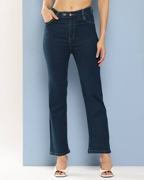 LEIA Women Mid Rise Straight Jeans