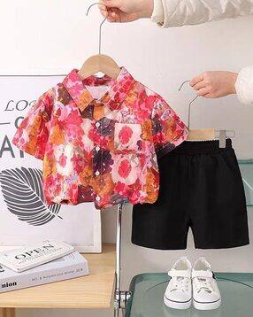 fastdeal x ag Boys Floral Print Shirt & Shorts Set-picture-18