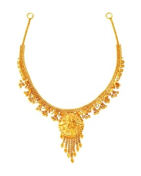 muthoot pappachan Women Yellow Gold Queens Necklace-picture-32