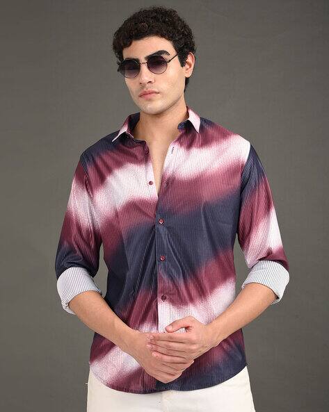BHINDAS Men Colourblock Slim Fit Shirt