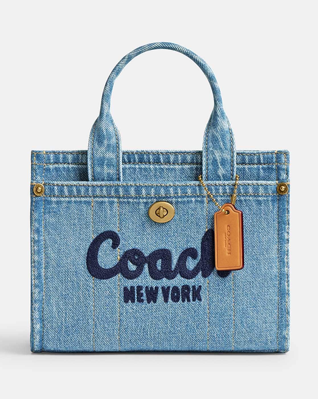 Buy Coach Cargo Cotton Tote Bag 20 | Blue Color Women | AJIO LUXE