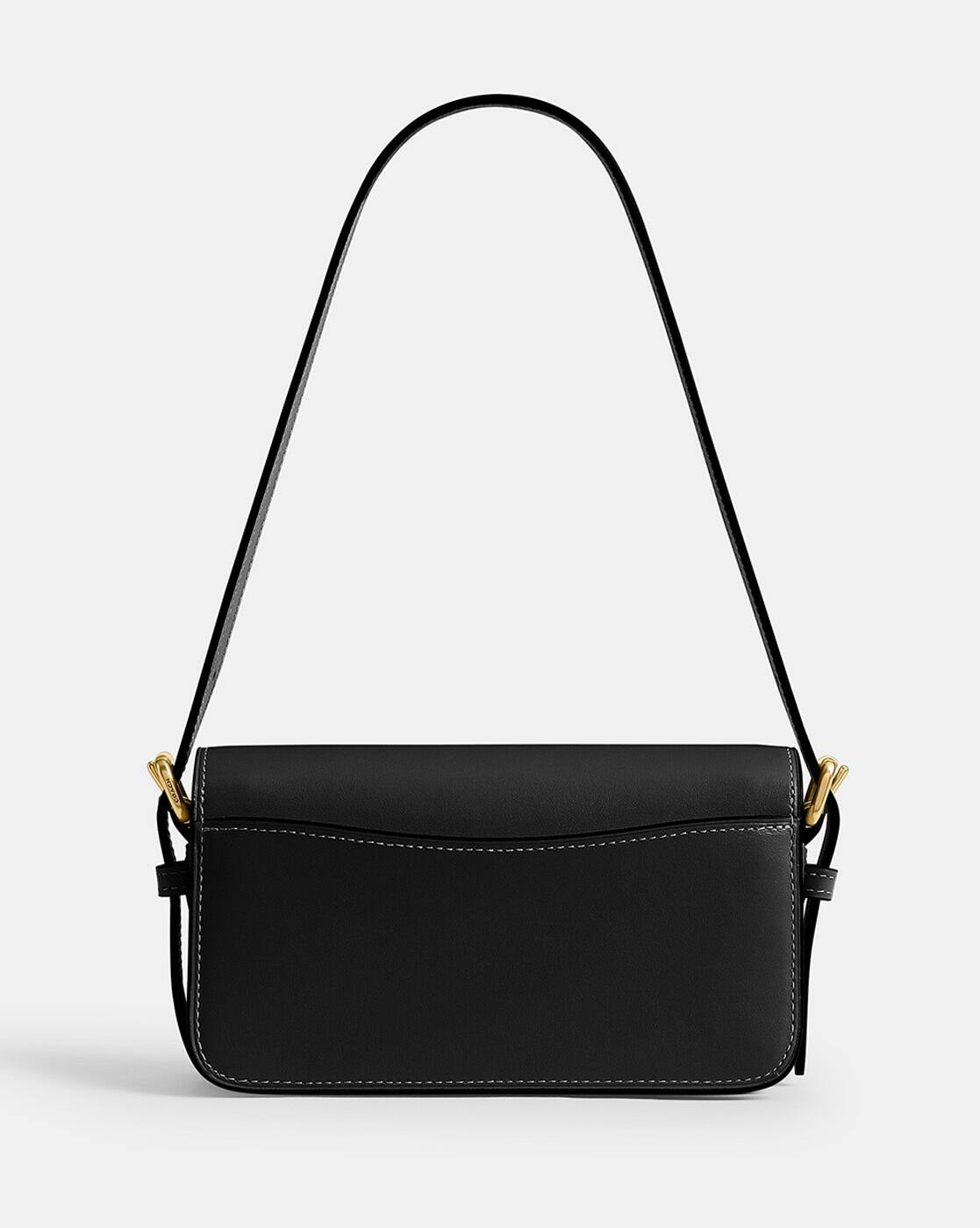 バッグ Coach Flap Leather Black Mini Bag coach-brown-Mini-Leather-Half-