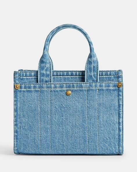 Coach Denim Cargo Tote 20 デニムカーゴトートバッグ Buy Coach Cargo Cotton Tote Bag 20 | Blue Color Women | AJIO LUXE