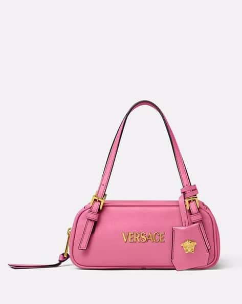 Buy VERSACE Brand Tag Bowling Mini Bag | Pink Color Women | AJIO LUXE