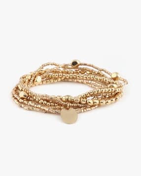 yousta Women Gold-Plated Multi-Layered Beaded Link Bracelet-picture-25