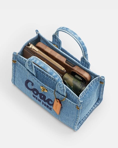 Buy Coach Cargo Cotton Tote Bag 20 | Blue Color Women | AJIO LUXE